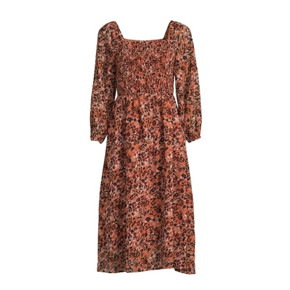 Women's Khaleesi Square Neck Lightweight Midi Dress Size M